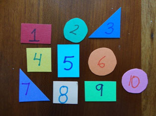 numbers and shapes paper
