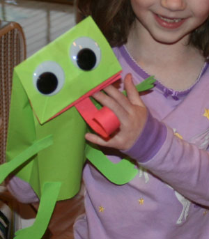 Hungry Frog Paper Bag Puppet Fun Spring Kids Activity for - Etsy