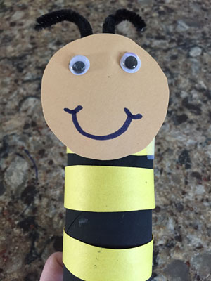 Toilet Paper Roll Bumble Bee Craft | All Kids Network