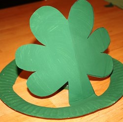 Paper Plate Shamrock Hat