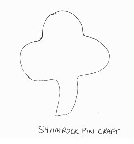 Shamrock Pin Craft Template