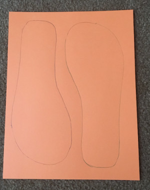 flip flops craft step 1