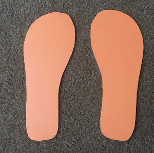 flip flops craft step 2