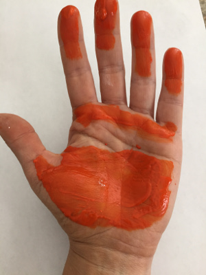 handprint fish craft step 1