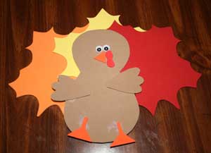 leaf turkey craft