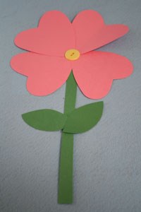 valentine heart flowers craft