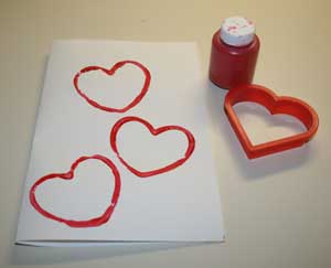 Valentine's Day Heart Stamps Card