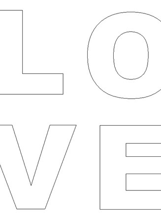 Love Doorhanger Letters Template