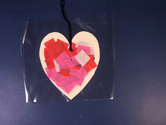 Tissue Paper Heart Craft - Toddler at Play