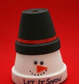 Clay Pot Snowman Craft