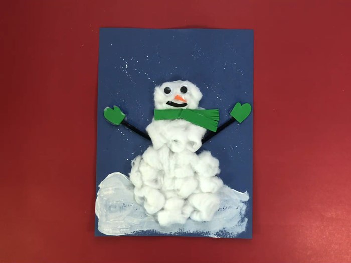 Preschool Cotton Ball Snowman Craft: A Fun Winter Craft - Teaching Littles