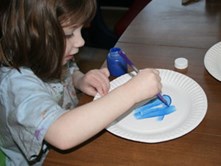 snow globe craft step 1