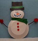 Paper Plate Snowman Craft