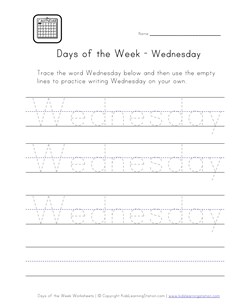wednesday worksheet