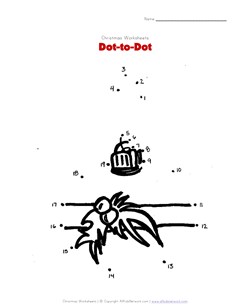 Christmas Candle Dot to Dot