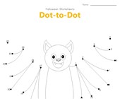 halloween reading worksheets for kindergarten Halloween Bat Dot to Dot