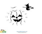 halloween reading worksheets for kindergarten Jack-O-Lantern Dot to Dot