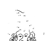 halloween reading worksheets for kindergarten Medusa Dot to Dot (by letters)