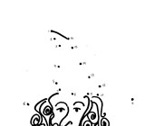 halloween reading worksheets for kindergarten Medusa Dot to Dot