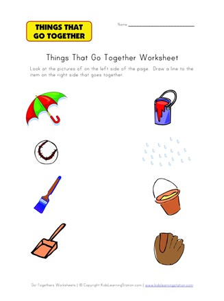 Matching Go Togethers Worksheet 3 All Kids Network