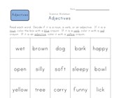 identify adjectives worksheet