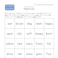 Worksheet Adjectives Worksheet For First Grade first grade adjective worksheets all kids network