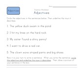 circle adjectives worksheet