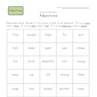 Printables Adjective Worksheet For Grade 2 second grade adjective worksheets all kids network