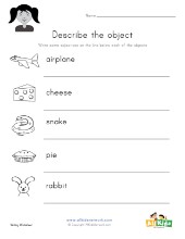 Describe the Object Worksheets | All Kids Network