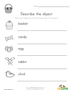 Easter Adjectives Worksheet