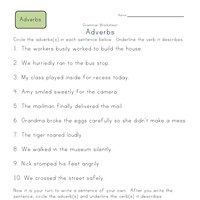 Worksheets Adverb Worksheets 2nd Grade 2nd grade adverbs worksheets all kids network