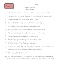 Third Grade Adverbs Worksheets | All Kids Network