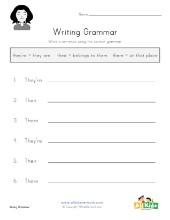 They’re, Their, or There Worksheet | All Kids Network