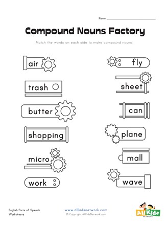 Compound Nouns Factory Worksheet 1 All Kids Network