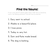 first grade noun worksheets all kids network