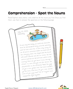 spot the nouns worksheet