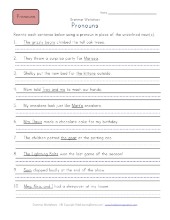 Use Pronouns in Sentences - 3rd Grade Pronoun Worksheet 2 | All Kids ...