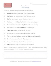 Rewrite Sentences with Pronouns - 3rd Grade Pronoun Worksheet 3 | All ...