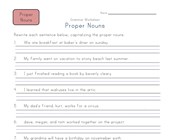 third grade proper noun worksheets all kids network