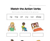 action verb worksheets all kids network