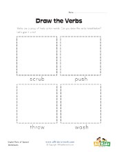 Draw the Verbs Worksheet 1 | All Kids Network