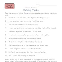 Worksheets Helping Verbs Worksheets helping verb worksheets all kids network