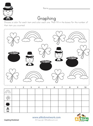 Saint Patrick's Day Graphing Worksheet | All Kids Network