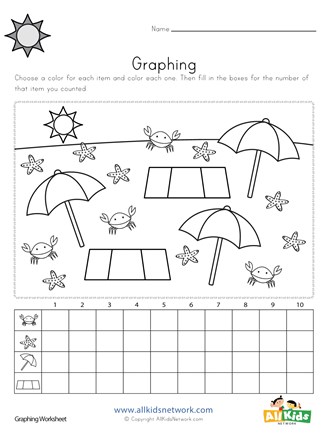 summer graphing worksheet all kids network