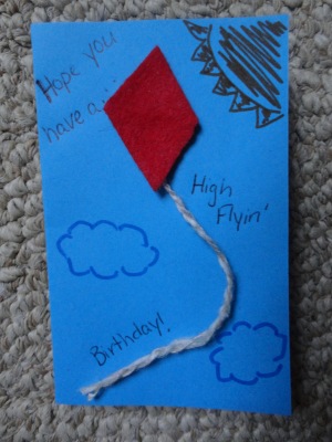 kite birthday card craft