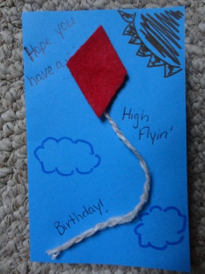 kite birthday card craft