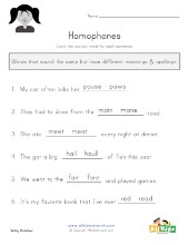 Circle the Homophones Worksheet 7 | All Kids Network