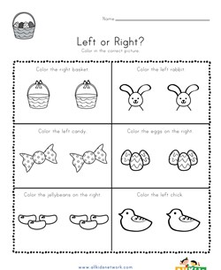 Easter Left and Right Worksheet