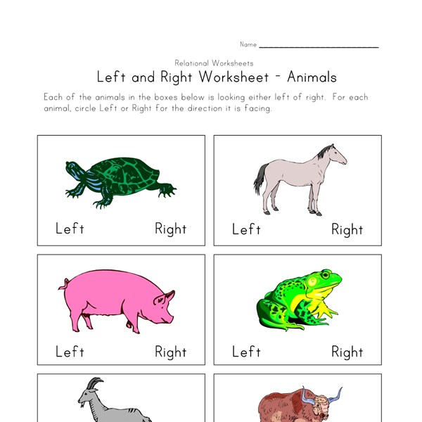 Worksheets Left And Right Worksheets left right worksheets all kids network facing worksheet