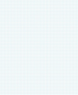 Graph Paper With Ledger Page Size, Light Blue Line Color, 6 Lines Per Inch